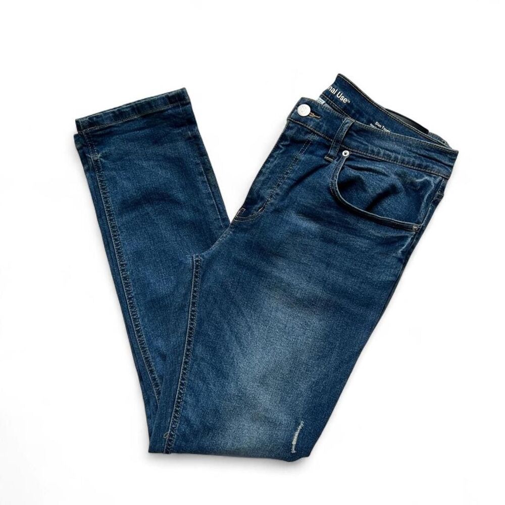 32x32 Slim Taper Distressed Jeans Medium Wash